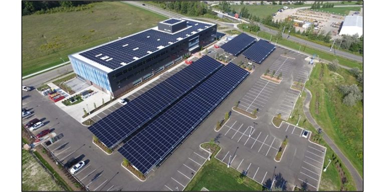 Canada’s First Certified Zero-Carbon Building Offsets its Energy Use Over Three Years with Rooftop and Carport Solar System