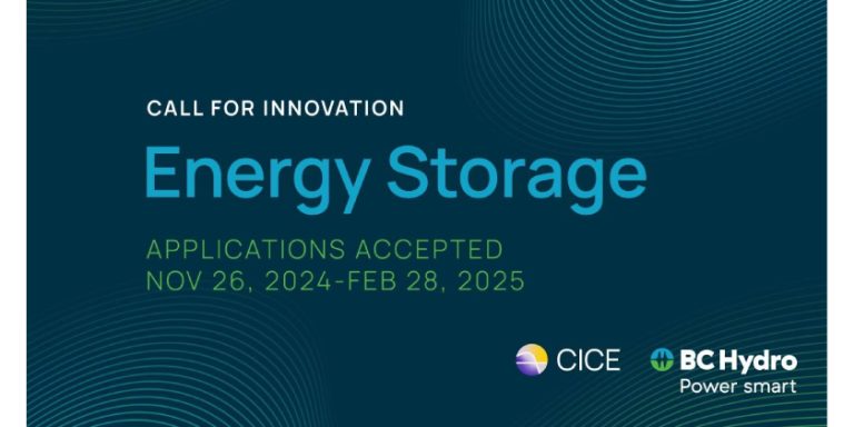 CICE Launches Call for Energy Storage Innovation with BC Hydro