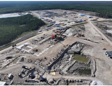 An ariel view of the construction site of the McIlvenna Bay Foran Copper Mine Project in east- central, Saskatchewan