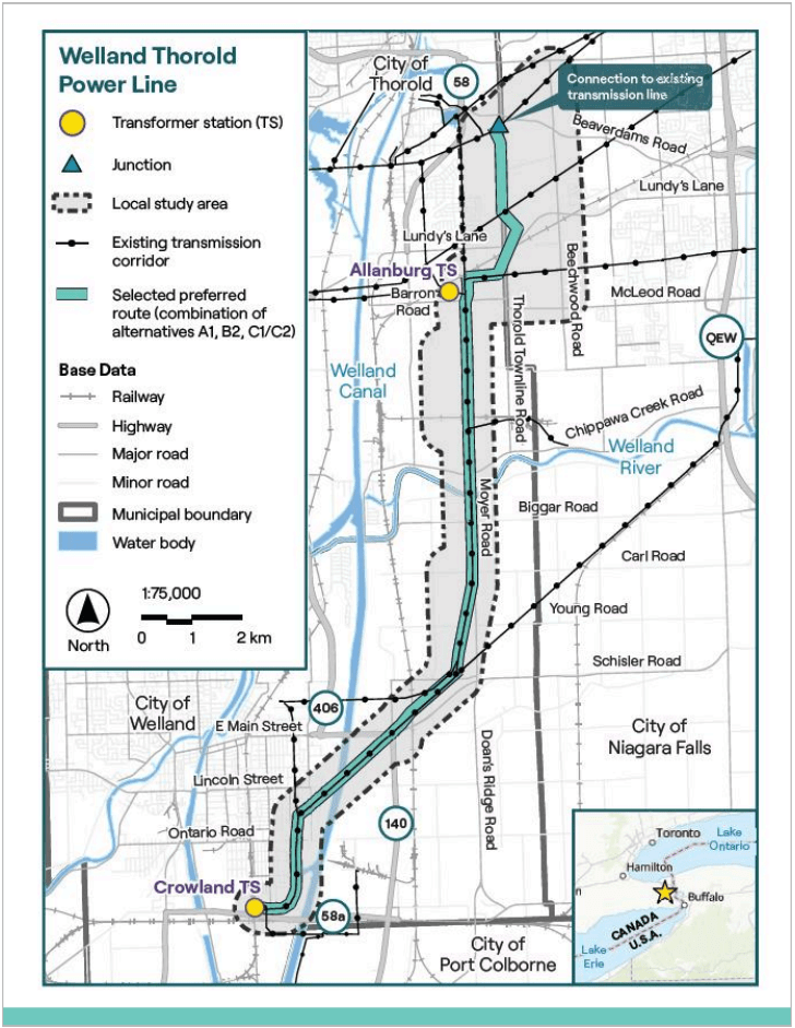 Hydro One Seeks Approval to Build the Welland Thorold Power Line