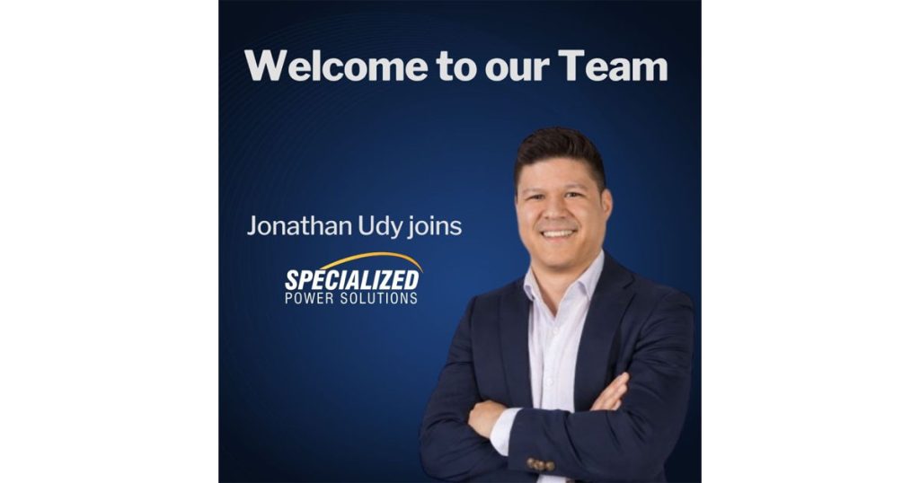 Specialized Power Solutions Strengthens Sales Team with Appointment of Jonathan Udy