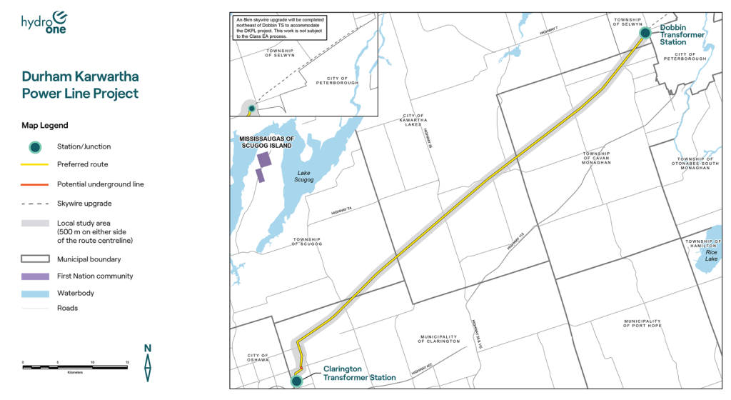 Hydro One seeks Approval from the Ontario Energy Board to build the Durham Kawartha Power Line