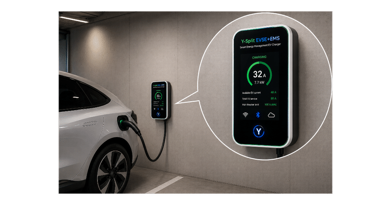 EV Charging and Local Energy Management: The Y-Split EVSE+EMS Architecture in Light of the New Chapter V